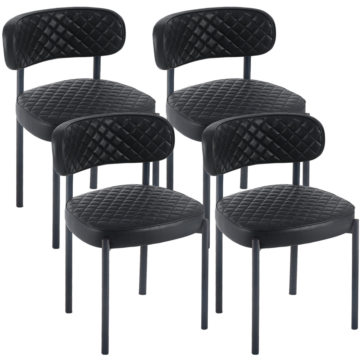 Maintor dining chairs - PU leather Set of 4