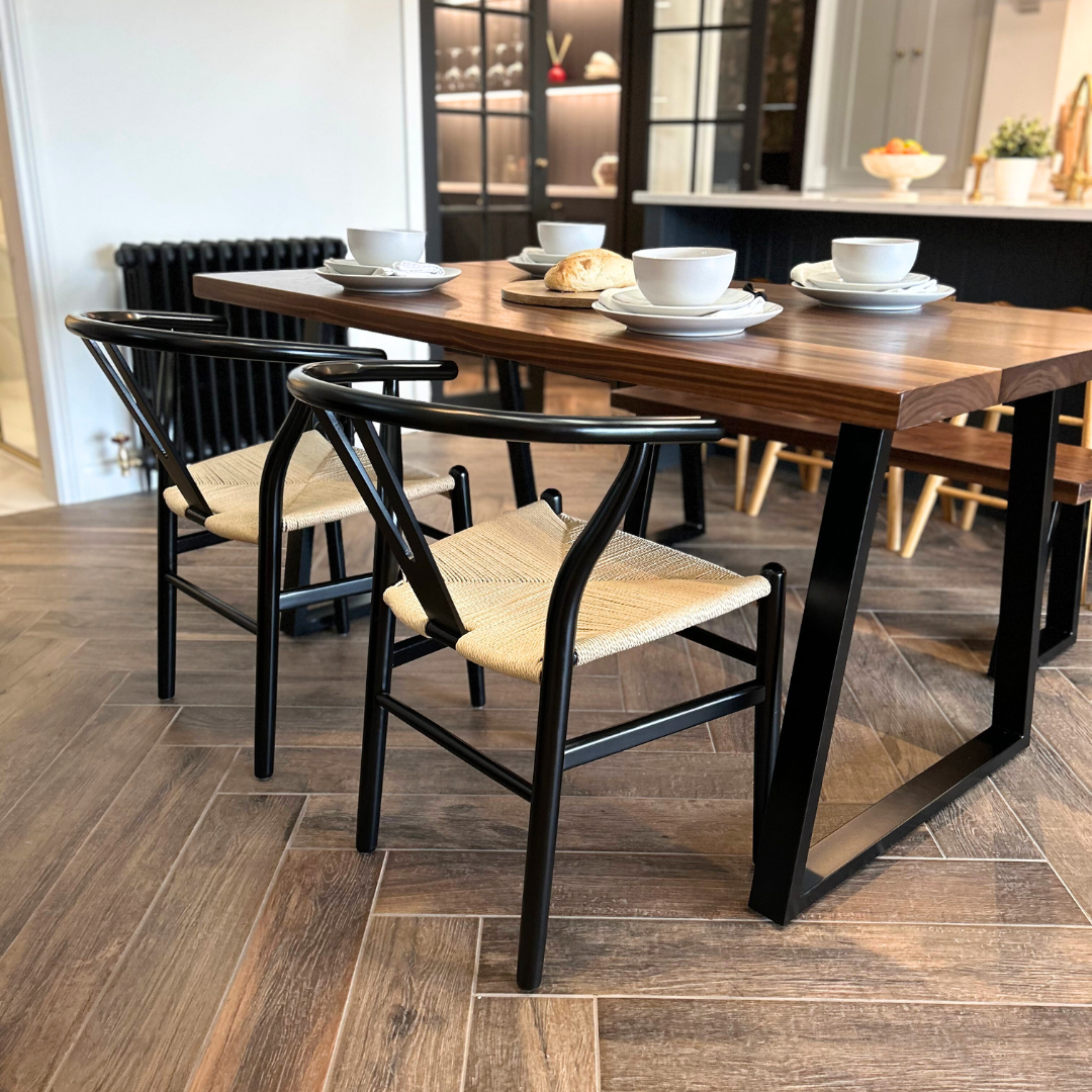 Solid Walnut premium wooden Dining table. Kitchen & Dining Room Tables masterplank-shop