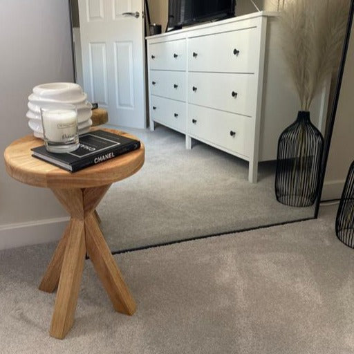 Rustic Wooden side table - Crossed leg table - Boston side table Masterplank UK