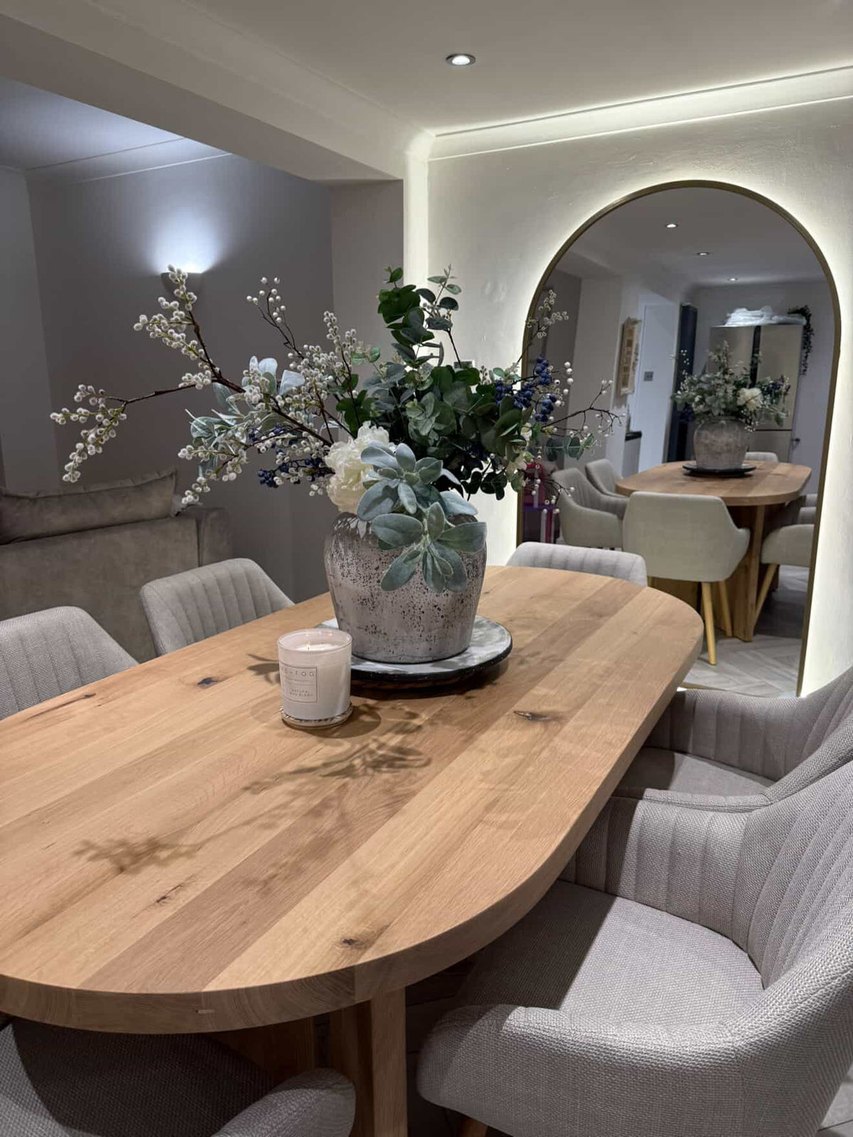 Solid Oak Ovum Dining Table
