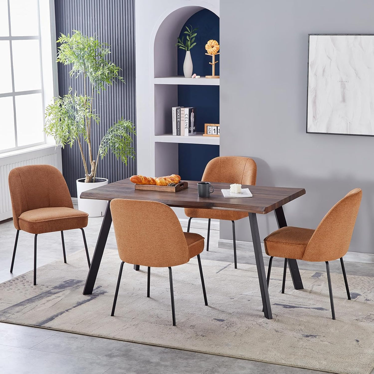 Churn Dining Chairs - Velvet Cushioned Set of two