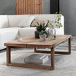 Burnan Solid Oak Coffee Table - Oak Box legs masterplank