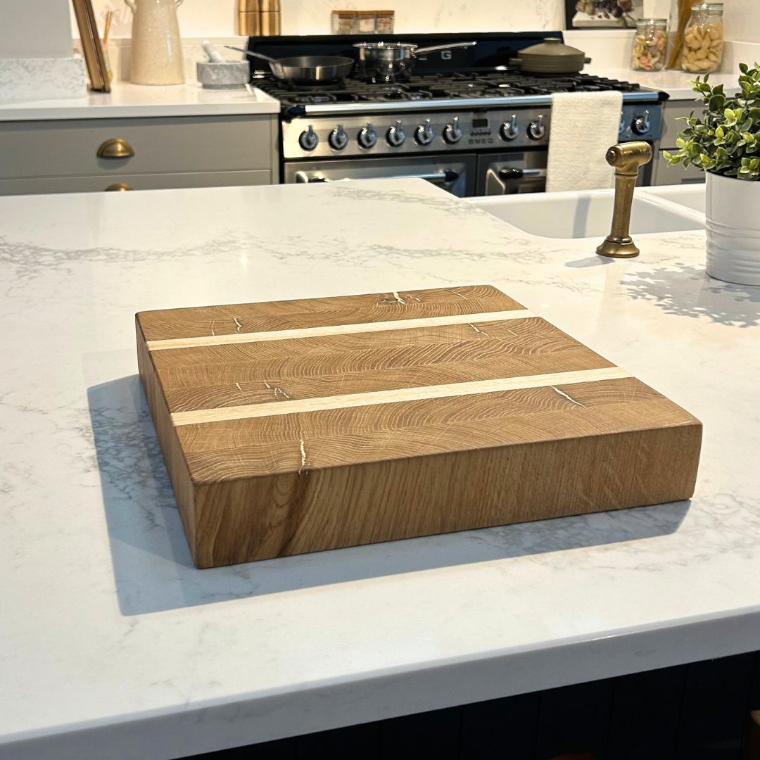 Solid Chestnut and Ash chopping board Accessories and Extras Masterplank UK