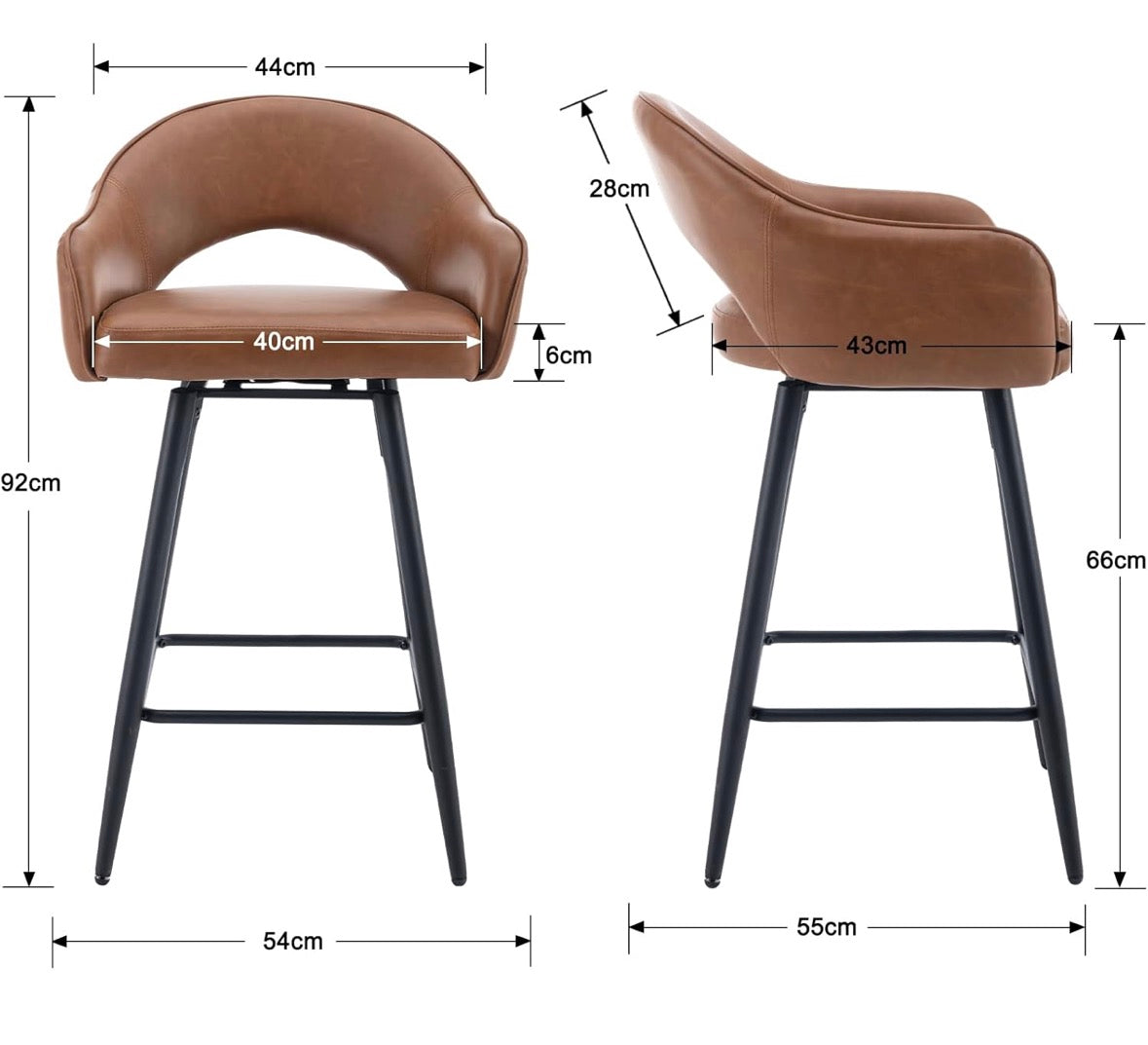 Nature Swivel Bar Stool Set of Two