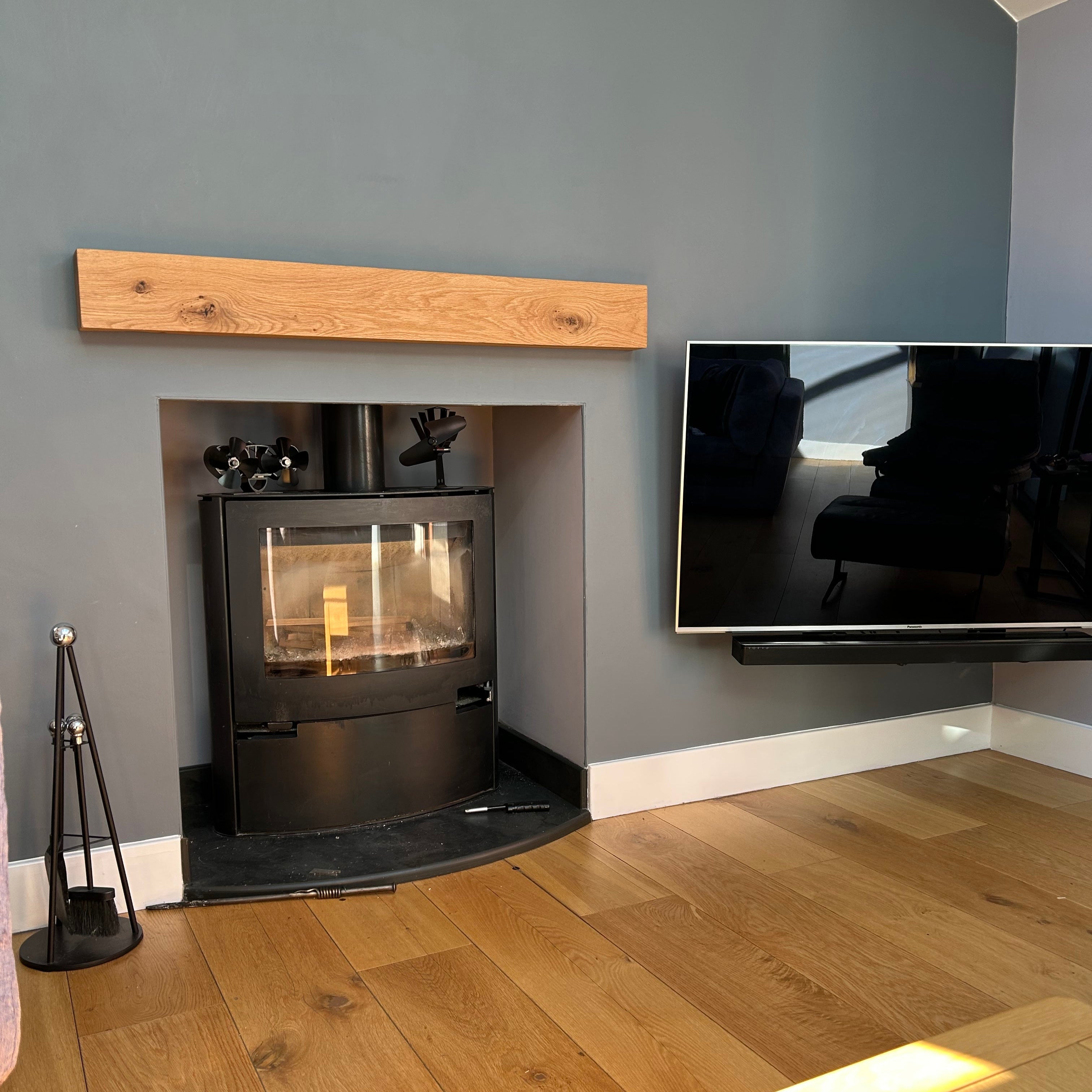 Rustic Solid Oak Beam - Mantel Piece handcrafted in the UK Masterplank UK