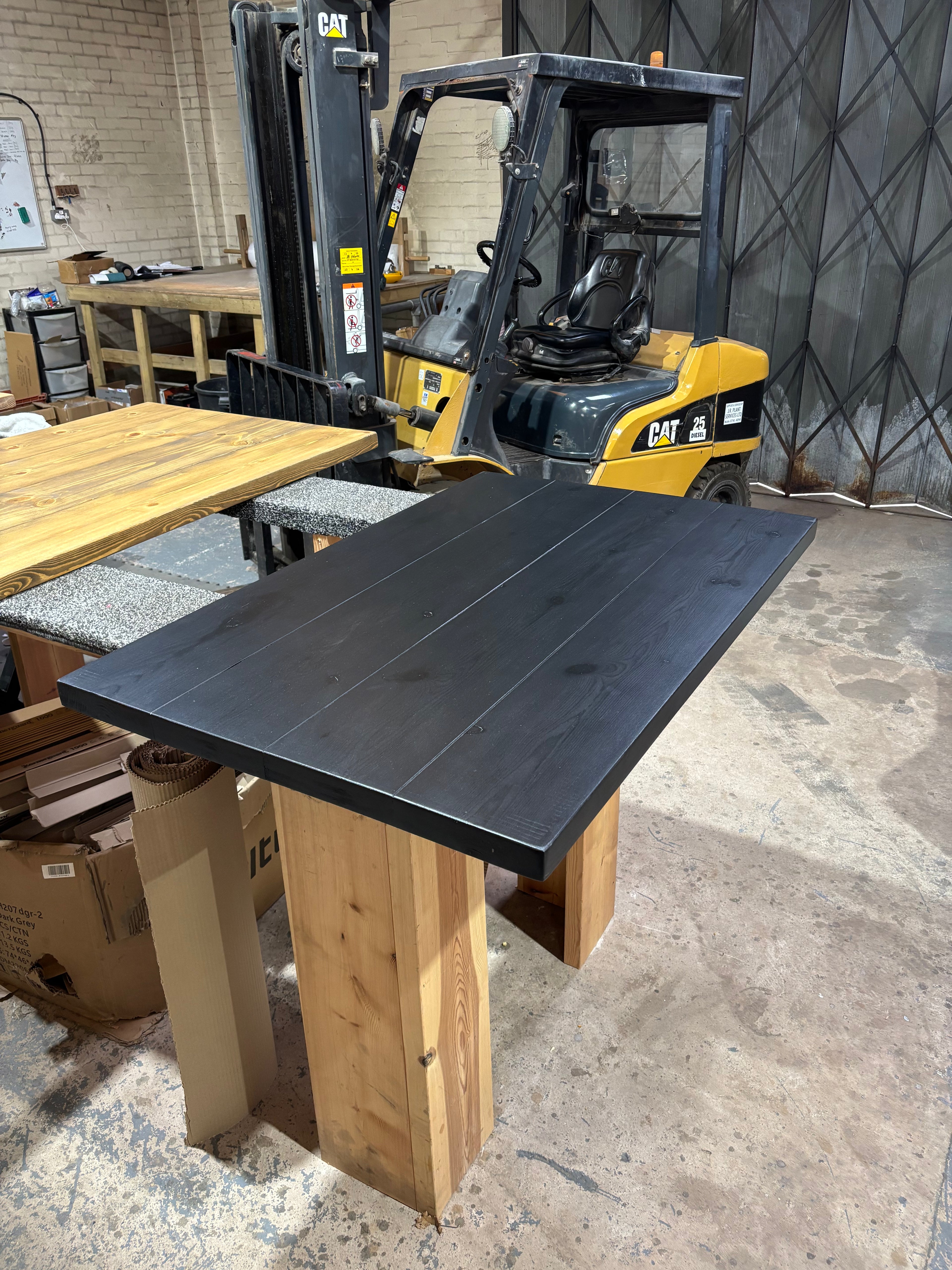 Ex Demo - 120cm x 78cm Black Dining Table - Choose your legs