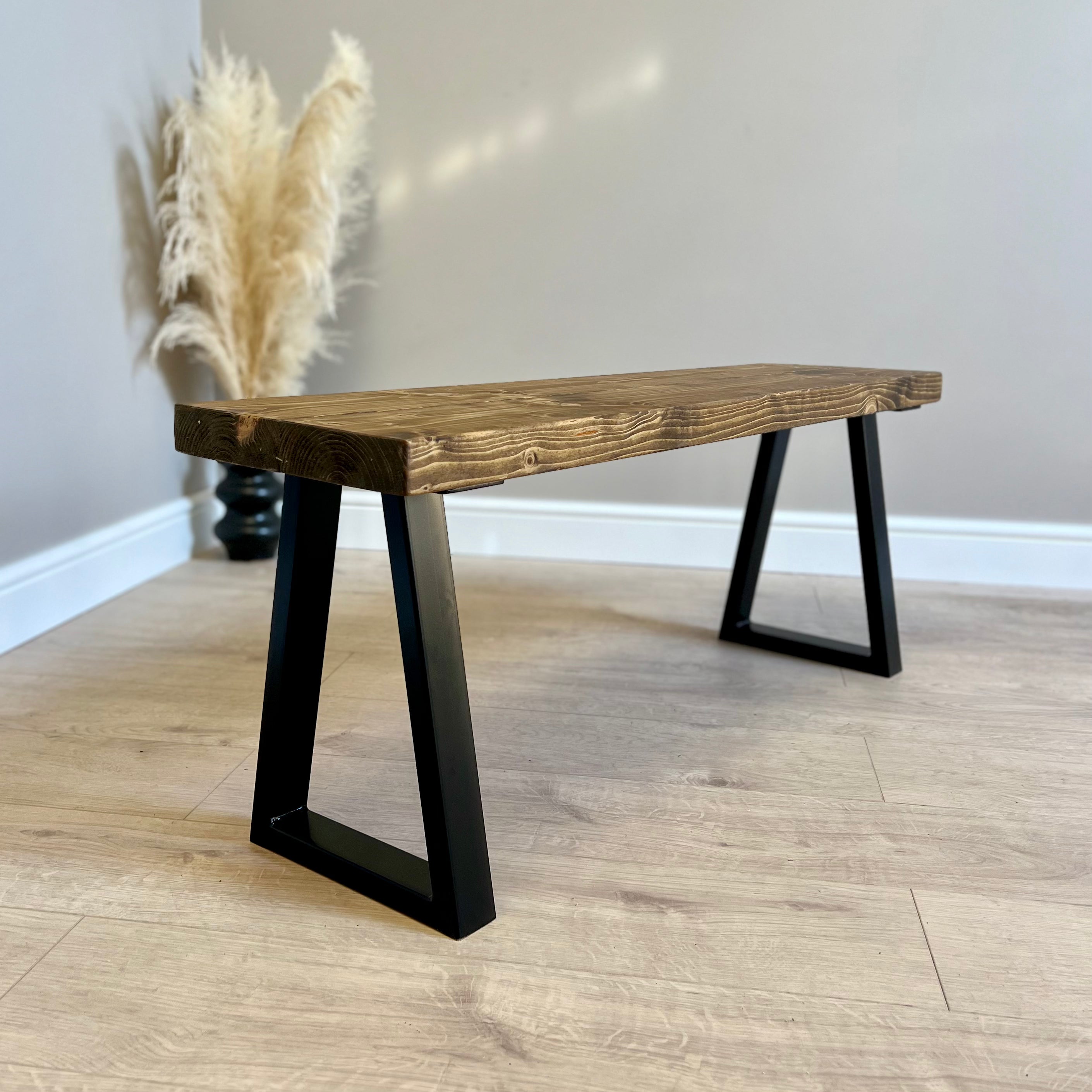 Rustic Dining Bench - Thin Trapeze Bench masterplank-shop