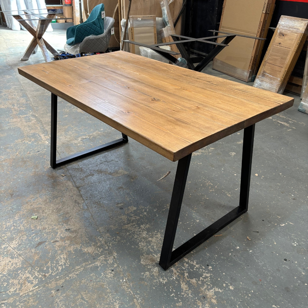 Ex Demo - 160cm x 88cm Whiskey Dining Table - Choose your legs