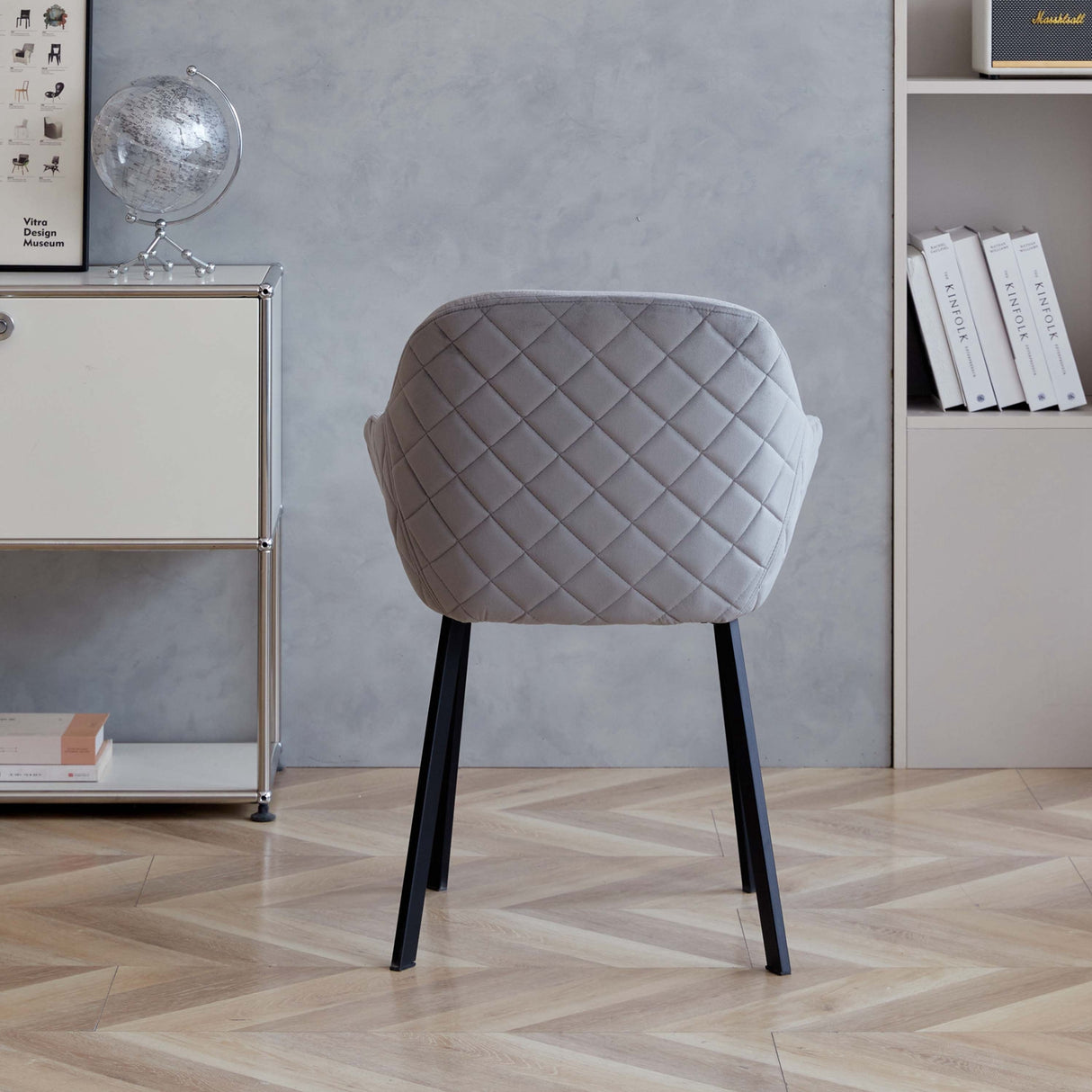 Hafren Dining Chair masterplank shop velvet green grey chair