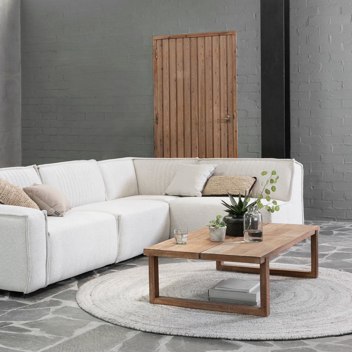 Burnan Solid Oak Coffee Table - Oak Box legs masterplank uk