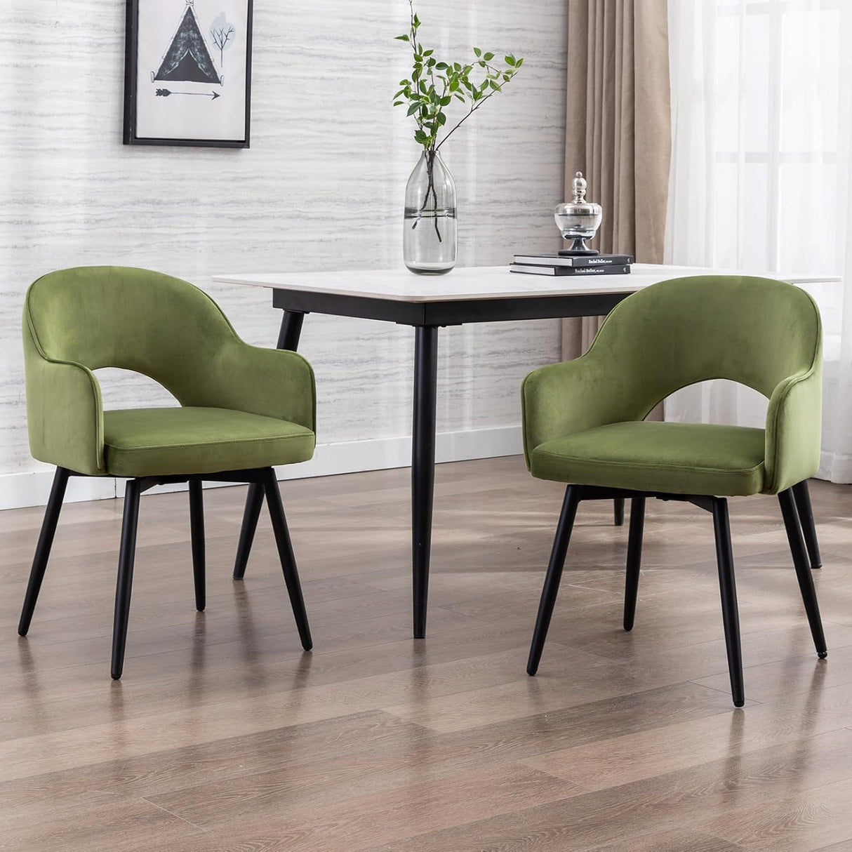 Nature Swivel Dining Chair Set of Two