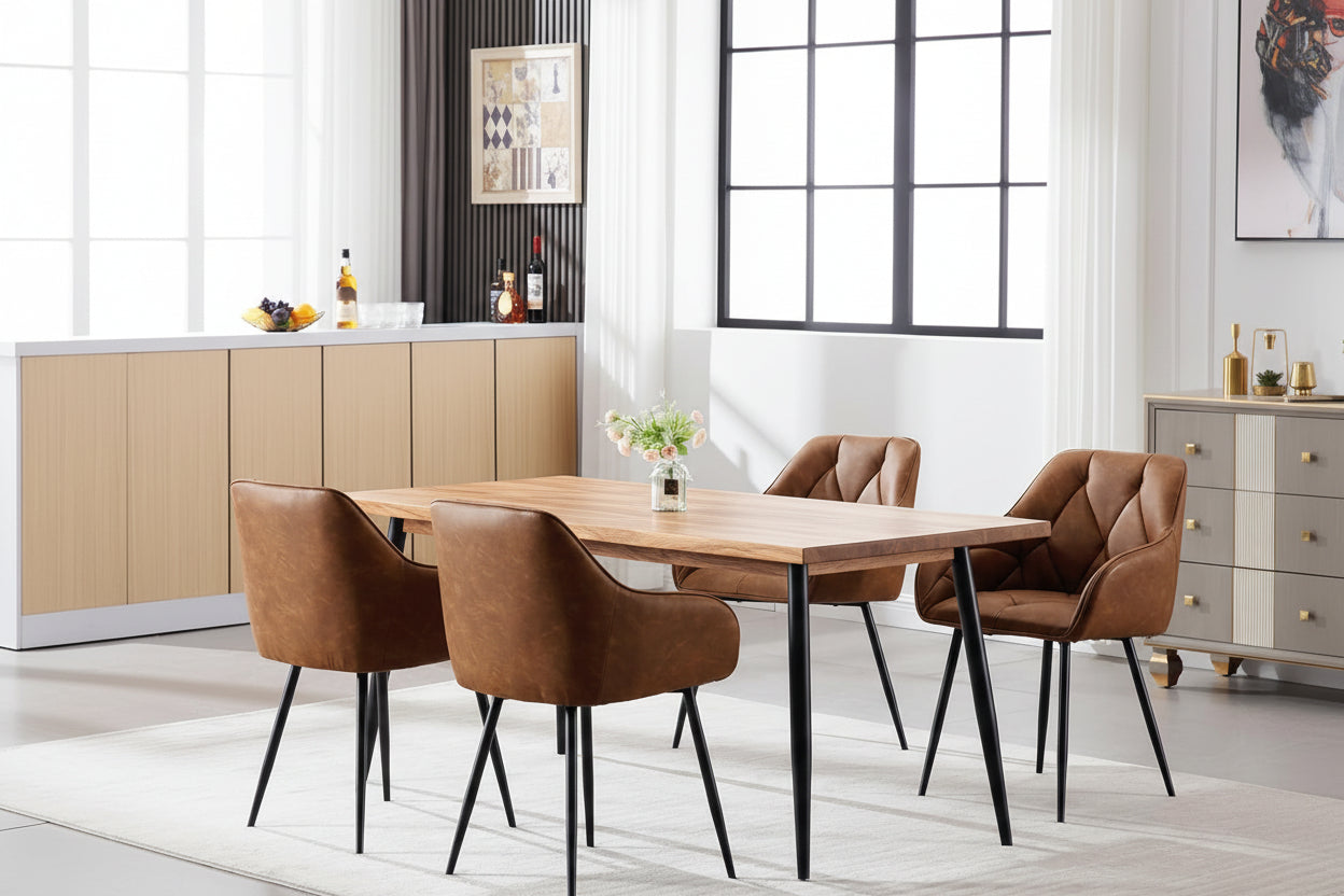 Pantern Faux Leather Dining Chairs - Set of Two