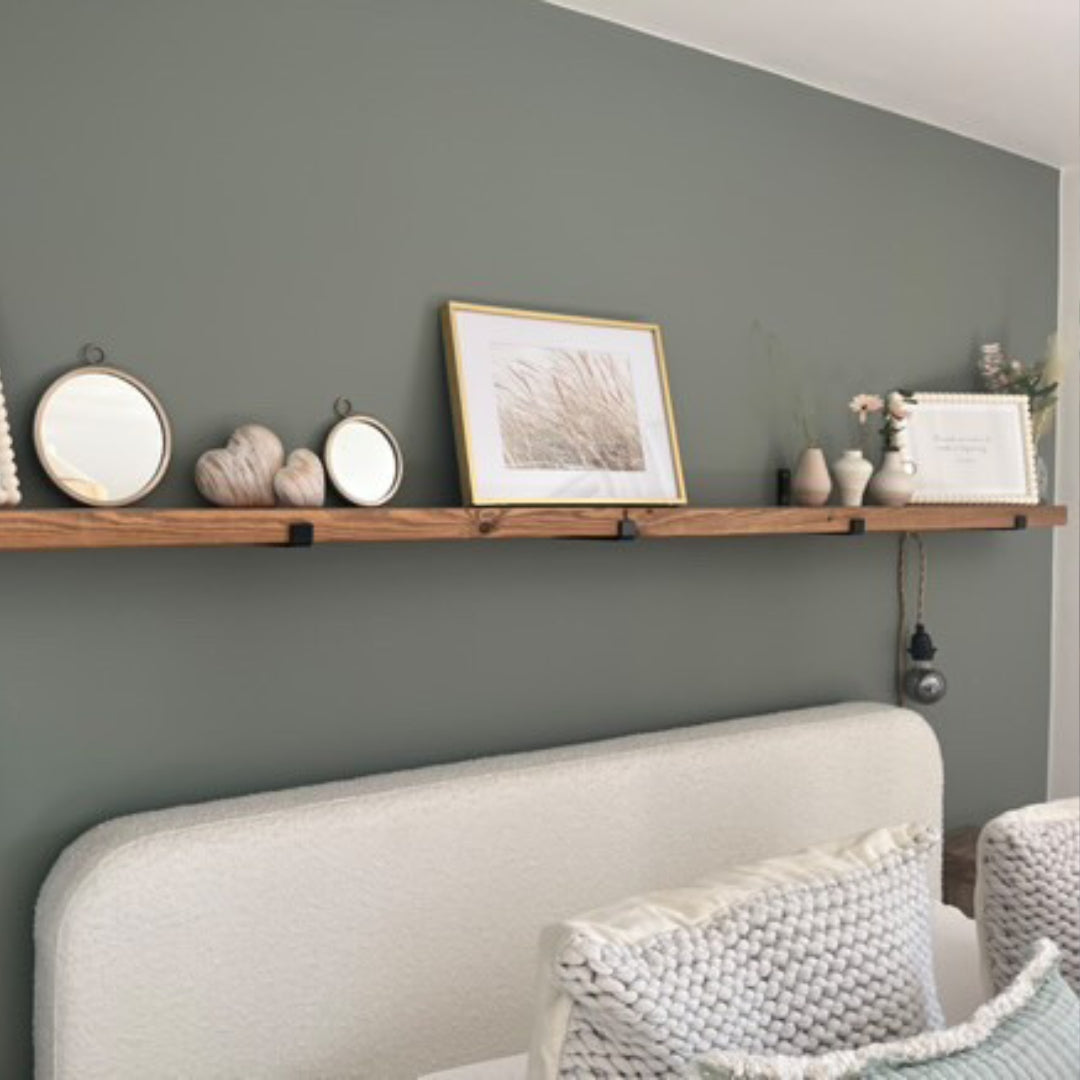 Single Rustic Wooden Shelf handcrafted in the UK