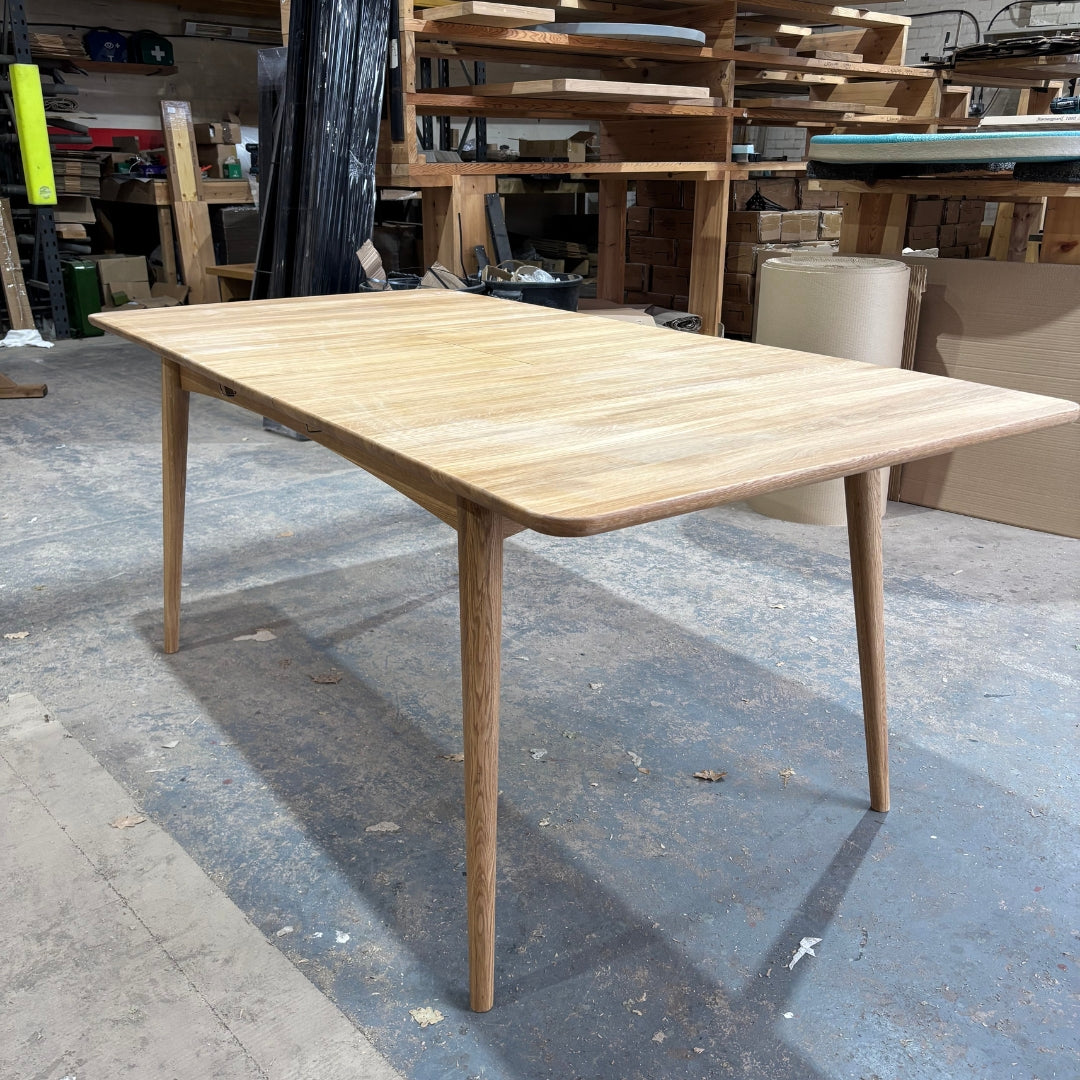 Ex Demo - Central Extending Solid Oak Dining table 141cm x 90cm (extends to 181cm)