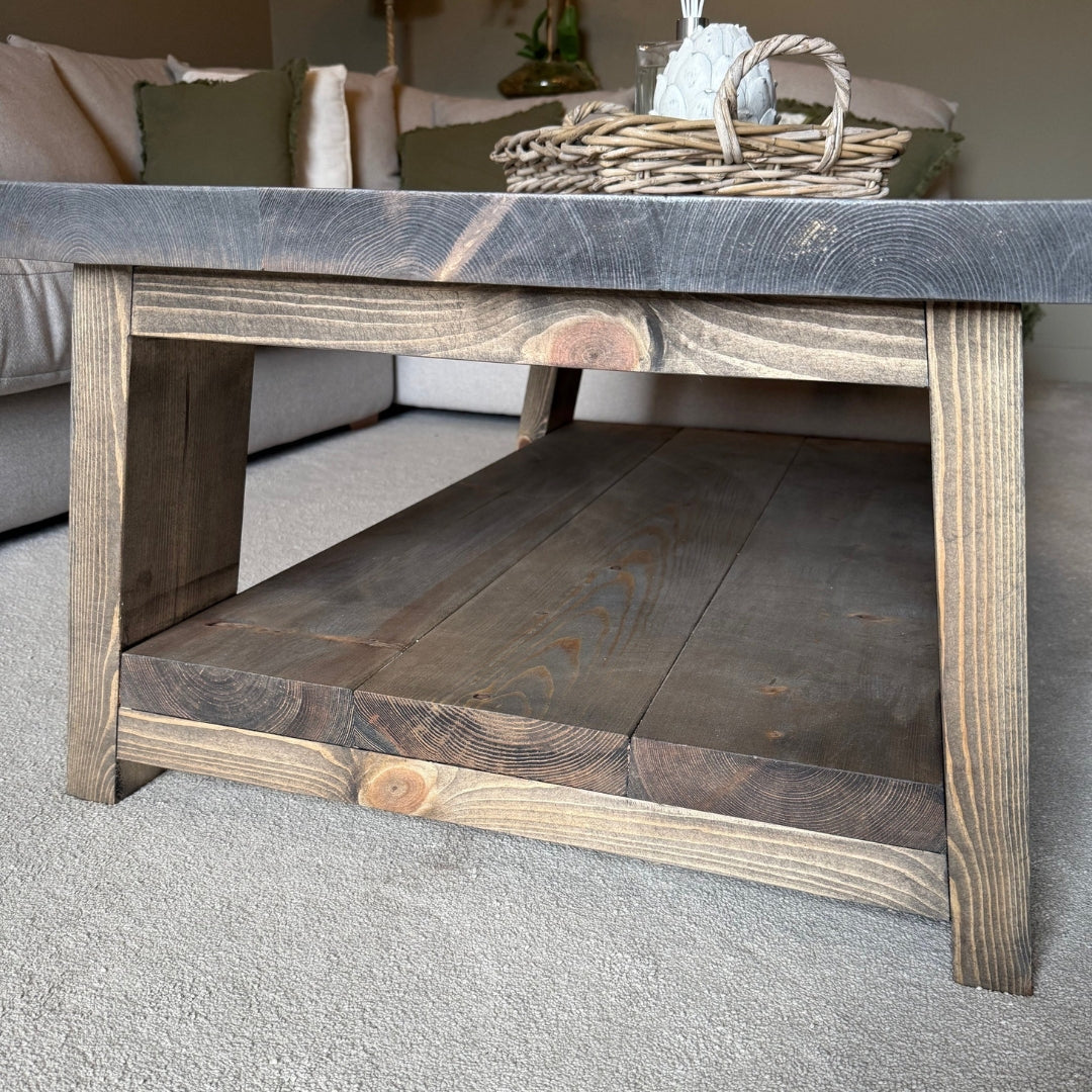 Rustic Trestle Coffee Table