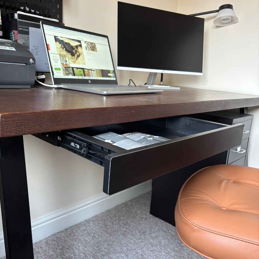 Rustic Corner Wooden office desk - Choice of legs