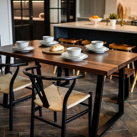 Solid Walnut premium wooden Dining table. Kitchen & Dining Room Tables masterplank-shop