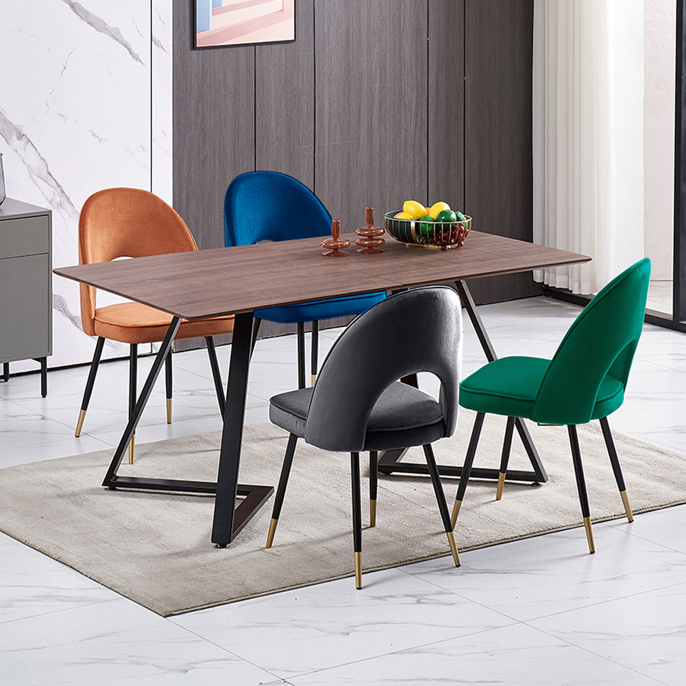 Oval Dining Chairs - velvet - Set of 2 Chairs Masterplank UK