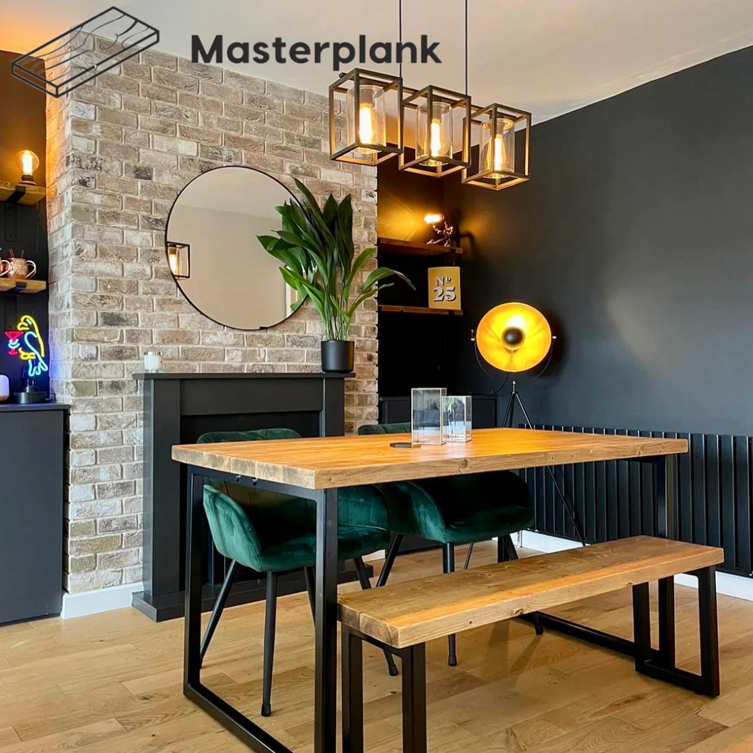 Rustic Dining Table Set - Box Frame Tables masterplank-shop