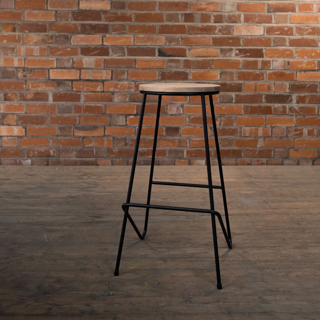 Draper Oak Top Breakfast bar stools Chairs Masterplank UK