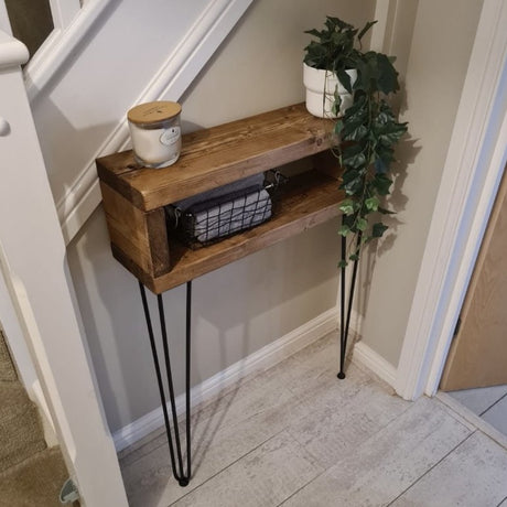 Francis Rustic Wooden Entry Console/Side Table handcrafted in the UK Tables masterplank-shop