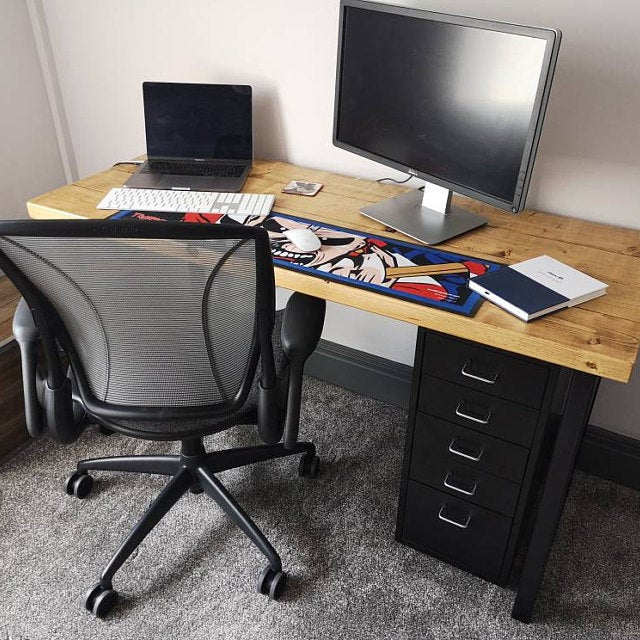 Rustic office desk - Box frame legs Desks masterplank-shop
