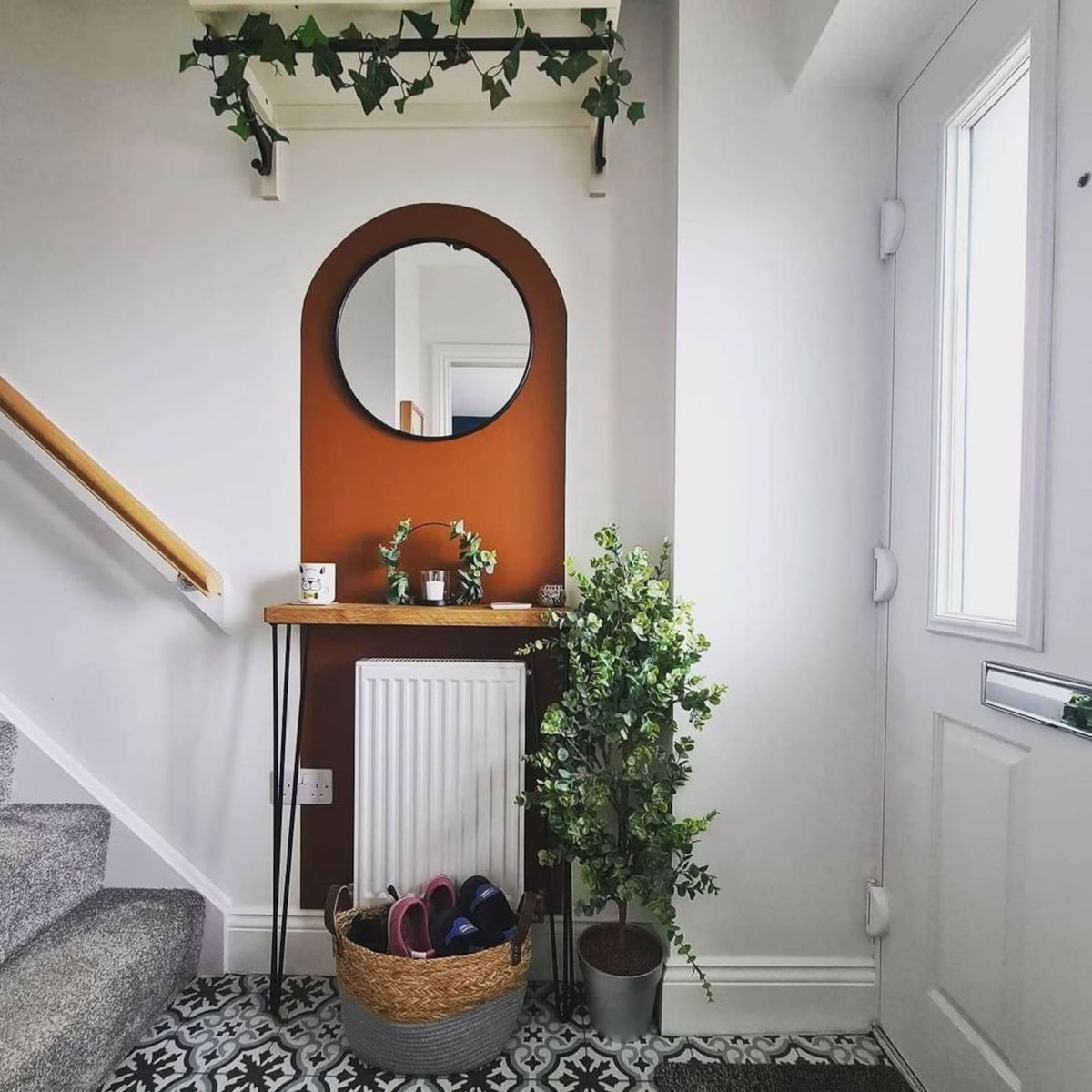 Rustic Wooden Radiator Shelf & Console Table handcrafted in the UK Shelving masterplank-shop