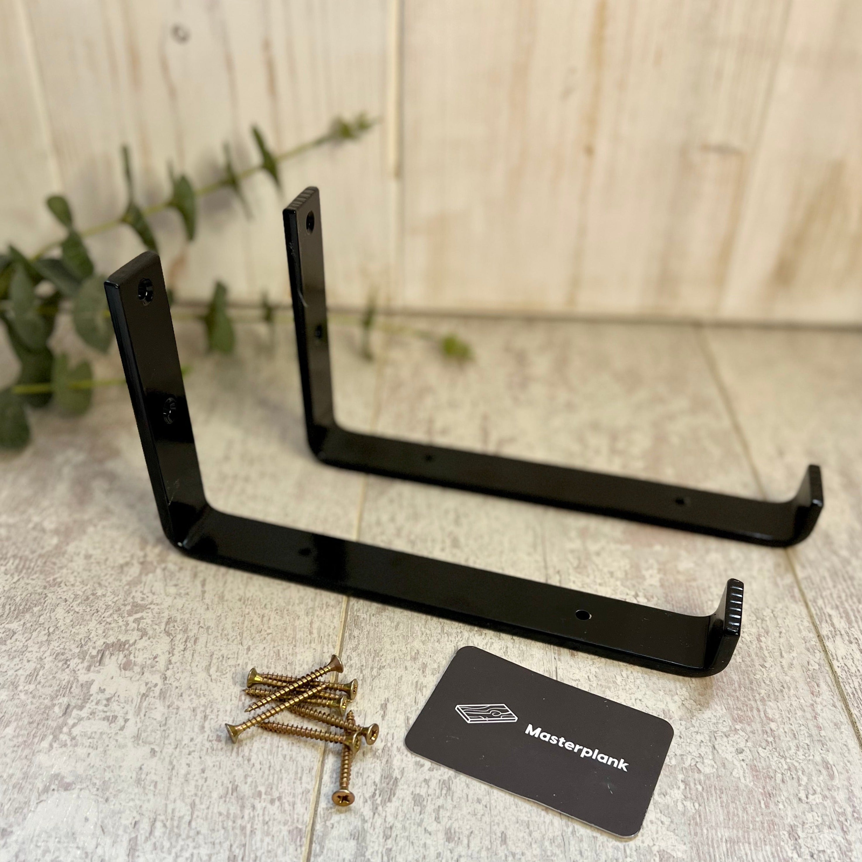 Pair of Rustic Wooden Shelves handcrafted in the UK Shelves masterplank-shop