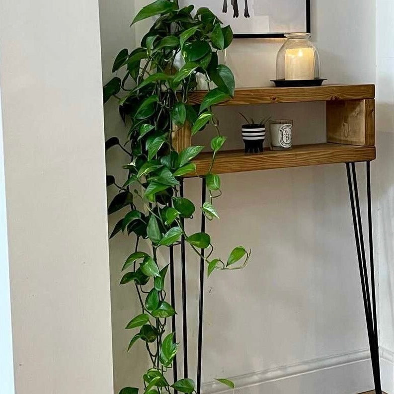 Francis Rustic Wooden Entry Console/Side Table handcrafted in the UK Tables masterplank-shop