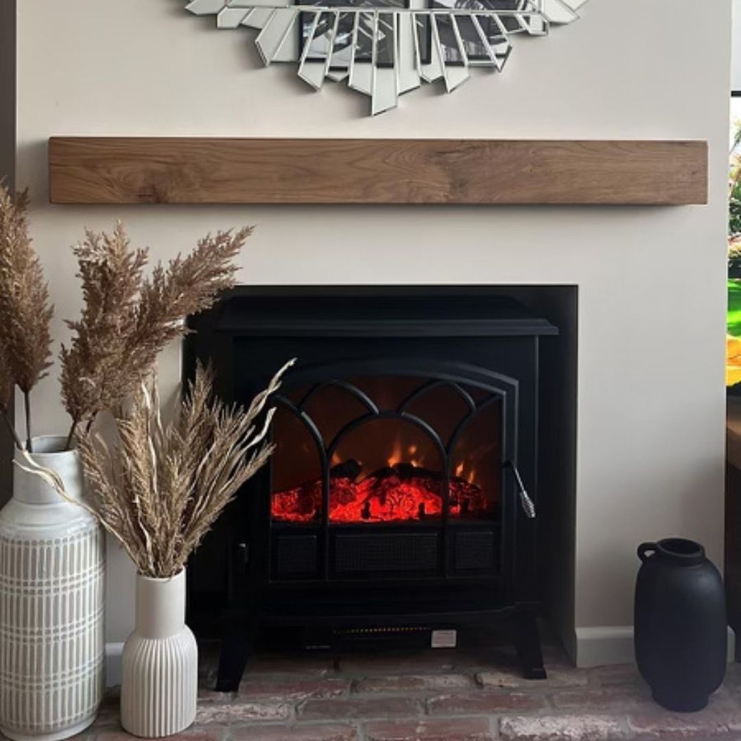 Rustic Solid Oak Beam - Mantel Piece handcrafted in the UK Masterplank UK
