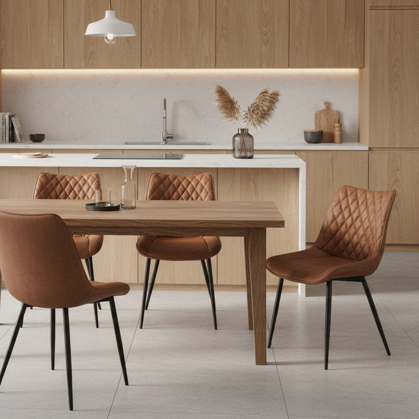 Wilcox Dining Chairs Chairs Masterplank UK Tan Set of 2