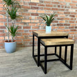 Sydney rustic nest of tables  Masterplank UK