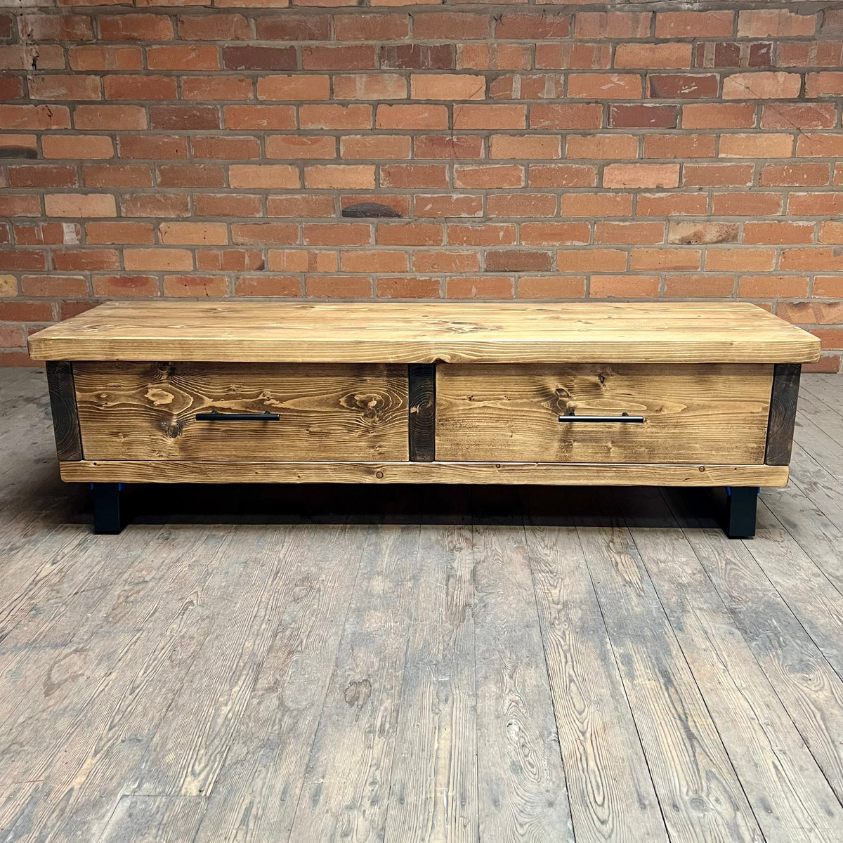 Bennett Rustic TV Unit Tables masterplank-shop Medium