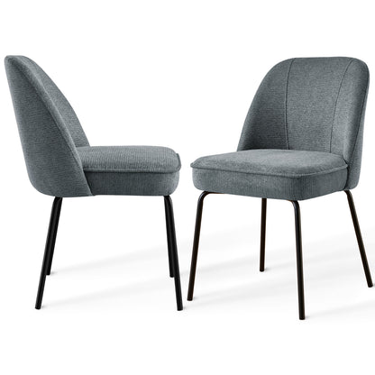 Churn Dining Chairs - Velvet Cushioned Set of two