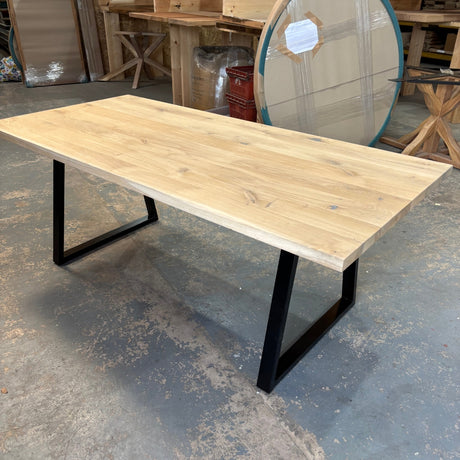 Ex Demo - Solid Oak 200cm x 100cm table - Choose stain and legs