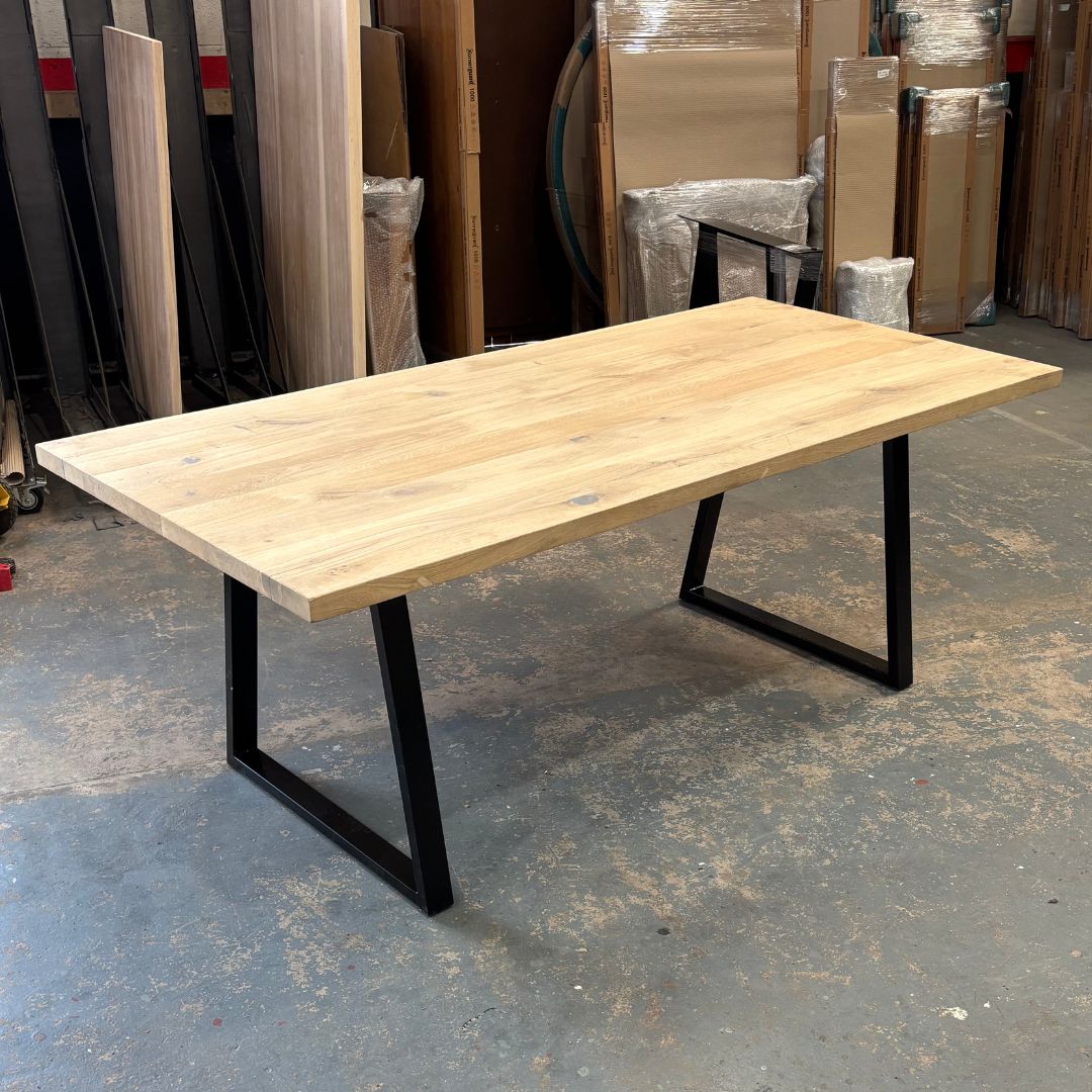 Ex Demo - Solid Oak 200cm x 100cm table - Choose stain and legs