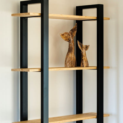 Solid Oak Premium wood - Bookcase storage rack Wall Shelves &amp; Ledges Masterplank UK