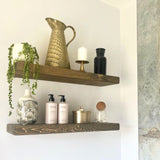 Rustic floating shelf handmade wooden masterplank uk