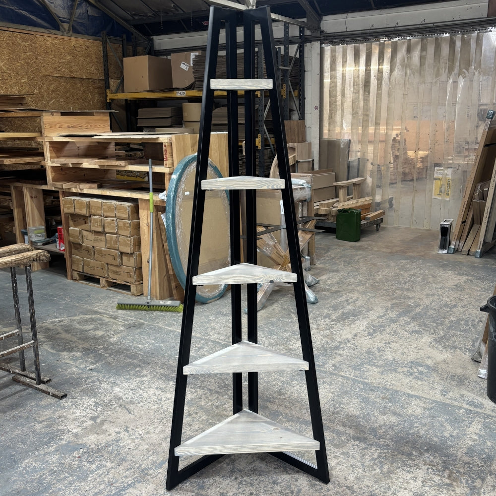 Ex Demo - 220cm Tall Severnlake ladder shelf - Belgium grey