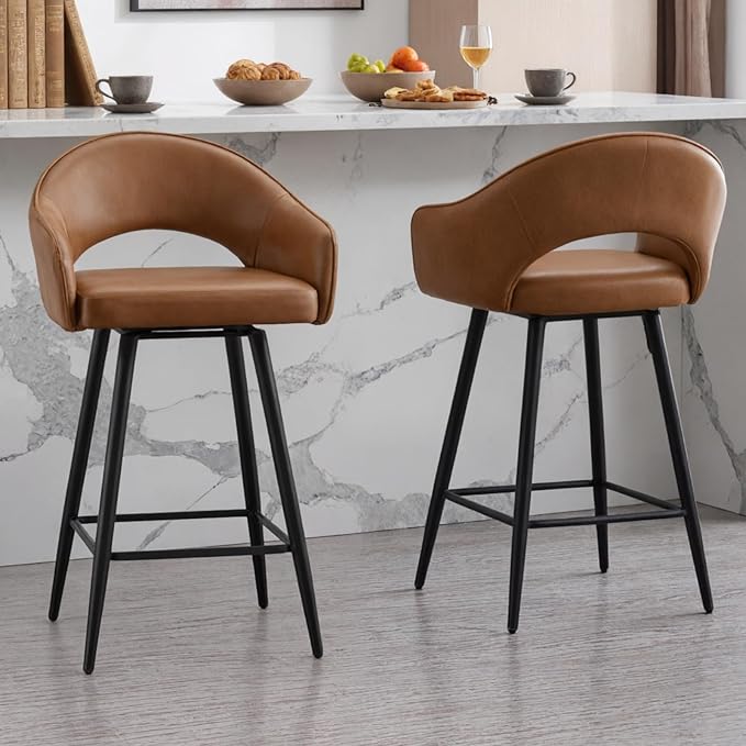 Nature Swivel Bar Stool Set of Two