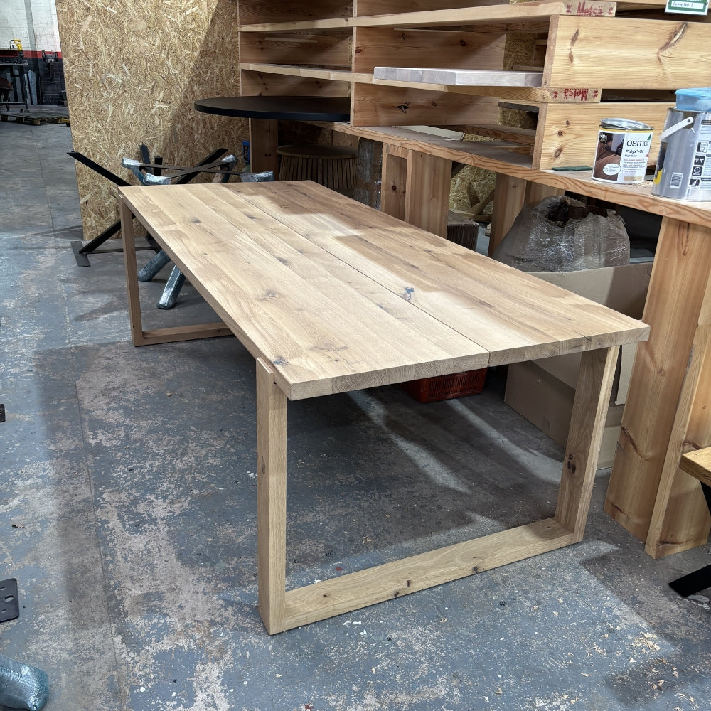 Ex Demo - Solid Oak Burnan Dining Table - 240cm x 100cm