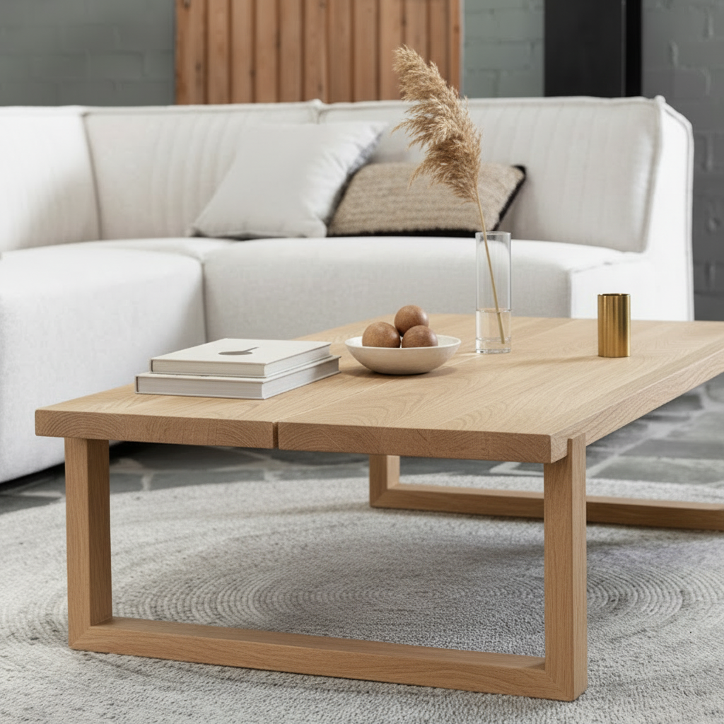 Burnan solid oak coffee table