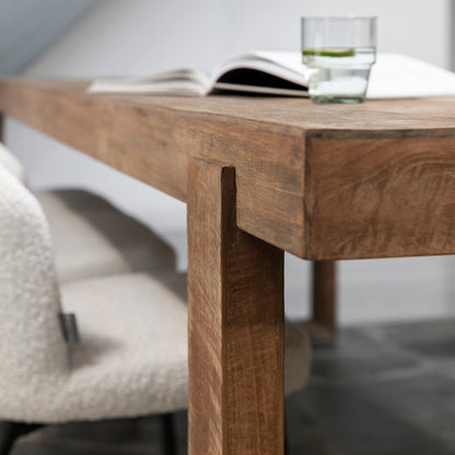 Burnan Solid Oak Dining Table Set - Oak Box legs masterplank uk