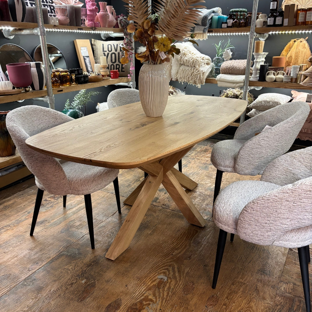 Solid Oak Danish Oval Dining Table
