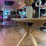 Solid Oak Danish Oval Dining Table