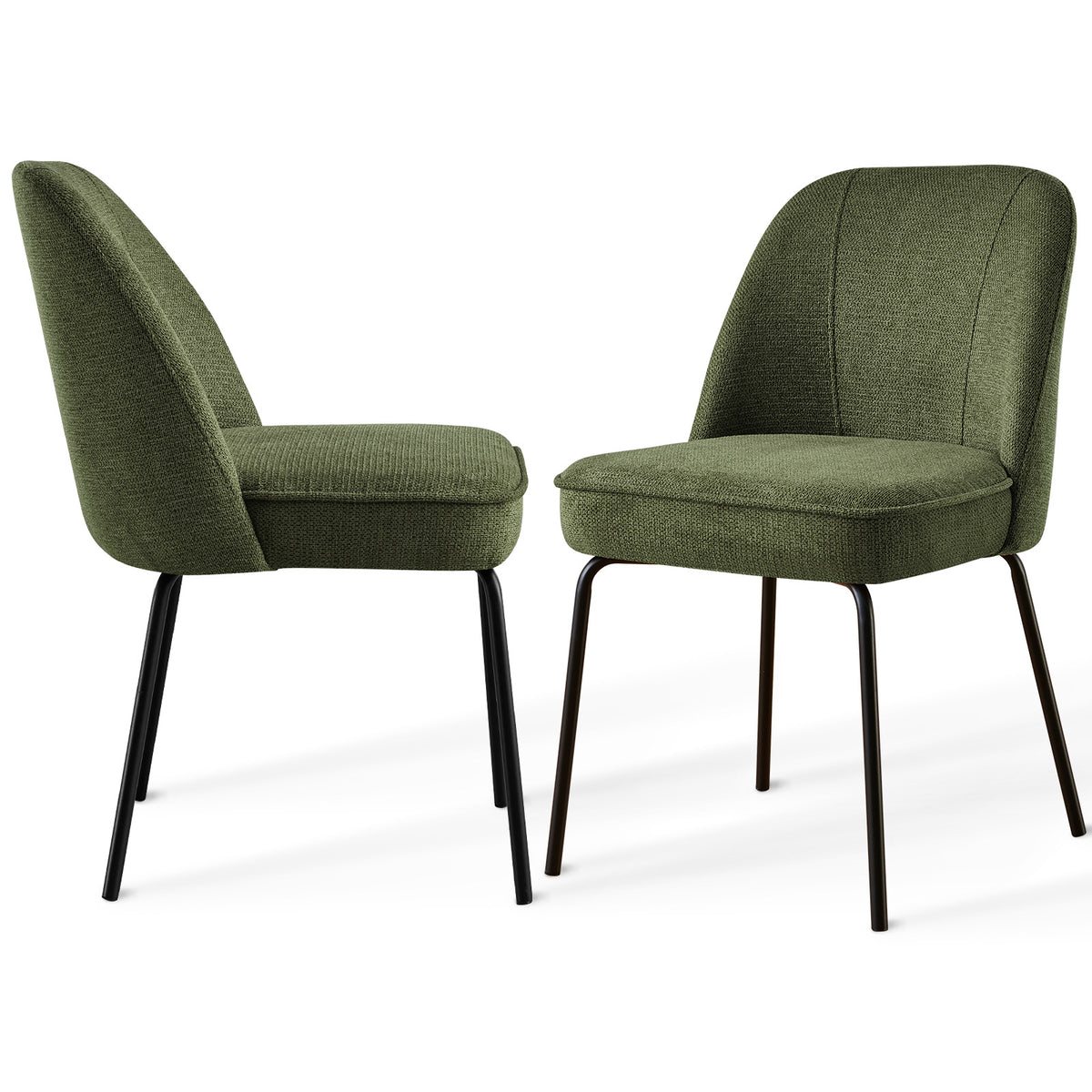 Churn Dining Chairs Velvet Cushioned - Set of Two