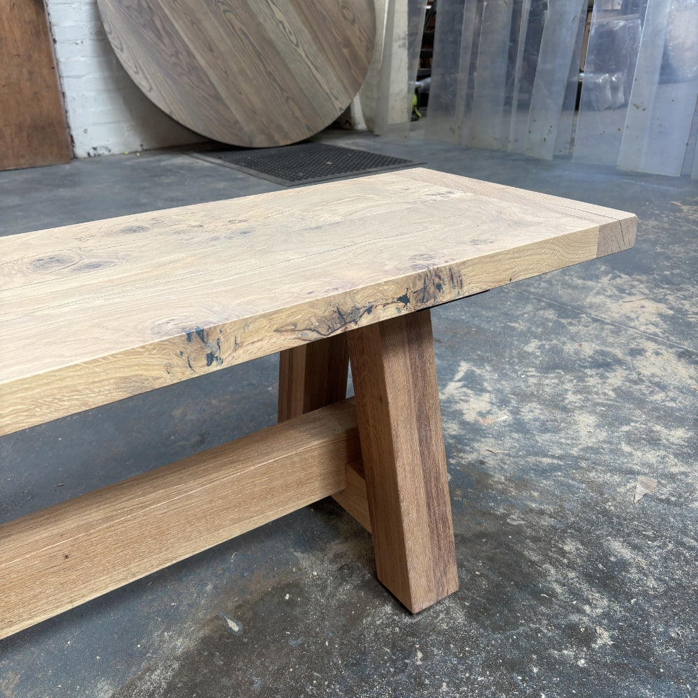 Ex Demo - Solid Oak Boscobel Bench - 120cm x 39cm