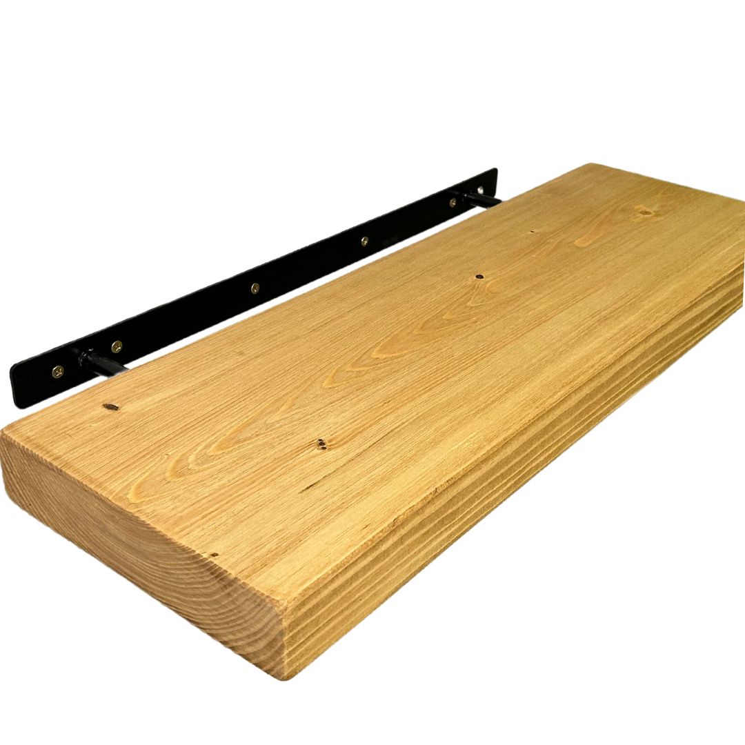 Rustic floating shelf handmade wooden masterplank uk