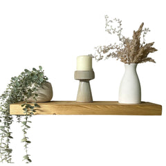 Rustic floating shelf handmade wooden masterplank uk