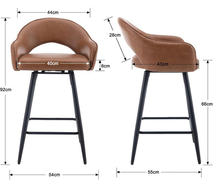Nature Swivel Bar Stool Set of Two